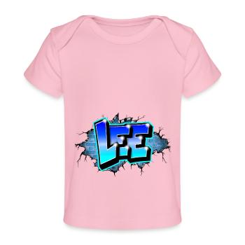 Graffiti LEE Blue Brick Cracks - Baby Premium Organic T-shirt - light pink - Front
