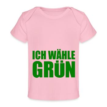 I choose green - Baby Premium Organic T-shirt - light pink - Front