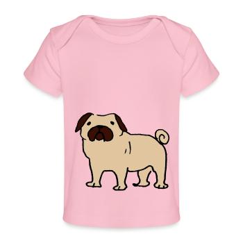 Pug - Baby Premium Organic T-shirt - light pink - Front