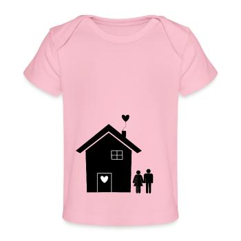 Relocalisation Maison Construction Partenariat Maison Remodelage - T-shirt Premium bébé bio - rose clair - Devant