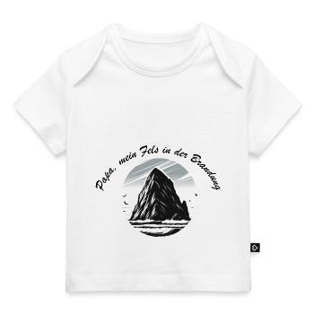 Mein Fels in der Brandung: Ein Tribut an Papa - Baby Premium Organic T-Shirt - Hellrosa - Vorne