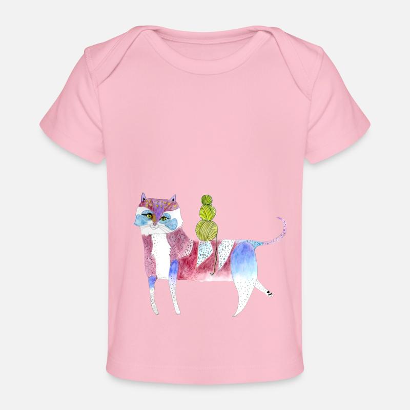 Chat funky - T-shirt Premium bébé bio - rose clair