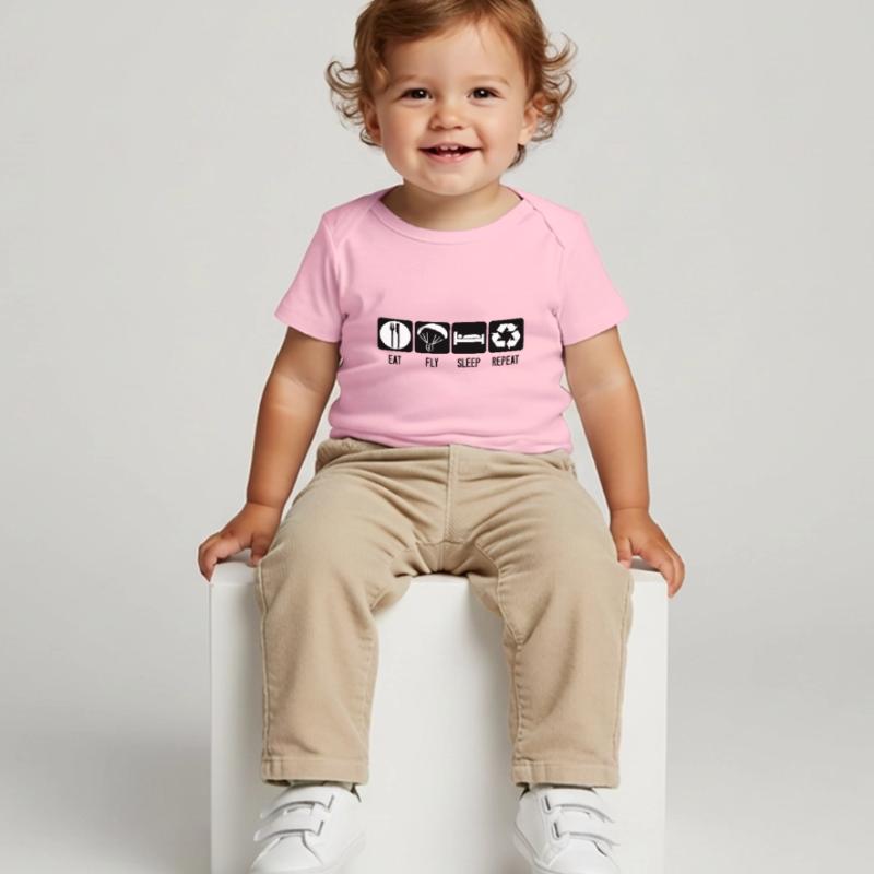 Paramoteur Eat Fly Sleep Repeat - Paramoteur Blanc T-shirt Premium bébé bio