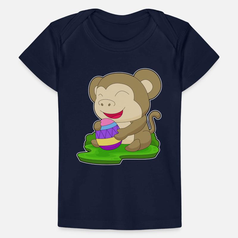 Oeuf de Pâques Monkey Easter T-shirt Premium bébé bio