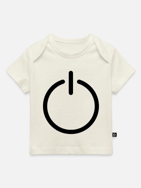 Powerbutton Color Customizable Power Button - Baby Premium Organic T-shirt - light pink