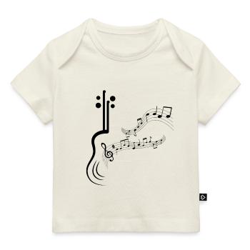 Musiknoten Musik Musiker Notenschlüssel Noten - Baby Premium Organic T-Shirt - Hellrosa - Vorne