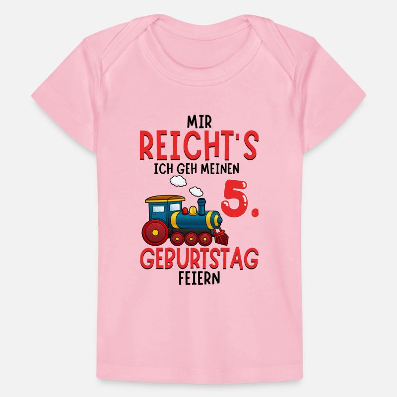 5. Geburtstag Geburtstagsgeschenk mit Eisenbahn Baby Premium Organic T-Shirt