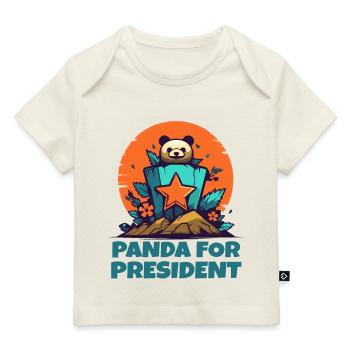 Panda for President - Baby Premium Organic T-shirt - light pink - Front