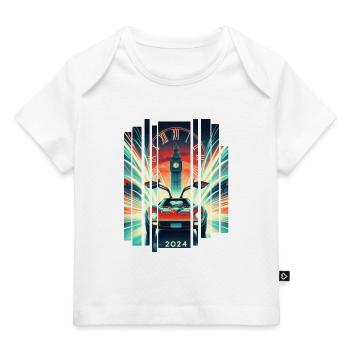 Retour vers le futur 2024 rétro vintage - T-shirt Premium bébé bio - rose clair - Devant