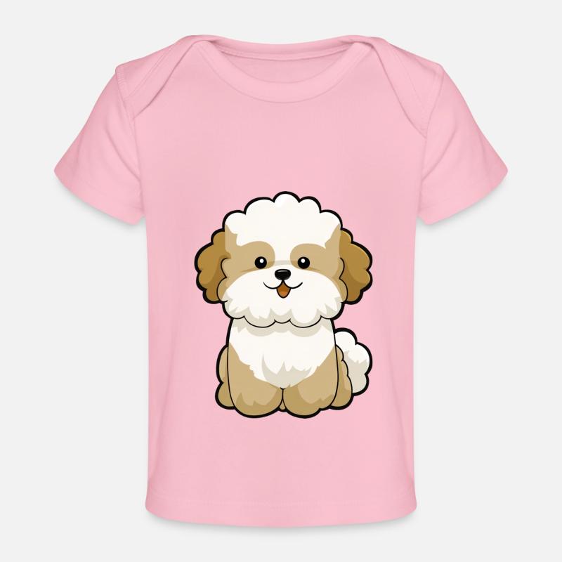 Mascotte Chibi Poodle Pal - T-shirt Premium bébé bio - rose clair