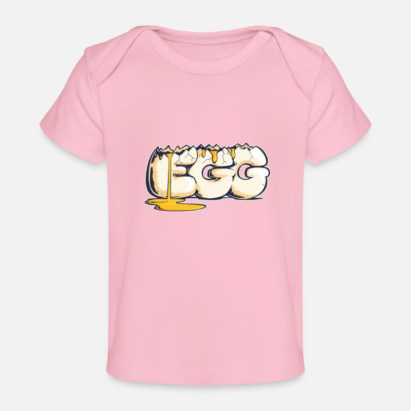 Egg, mot dessiné (2) - T-shirt Premium bébé bio - rose clair