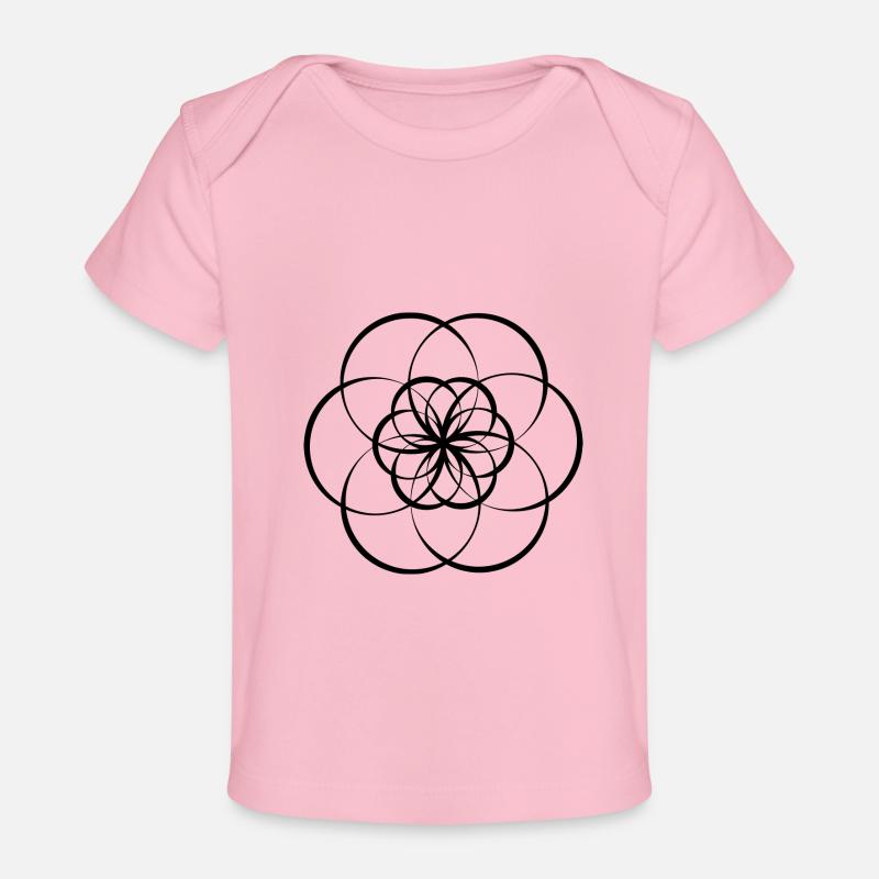 Fleur de vie - T-shirt Premium bébé bio - rose clair