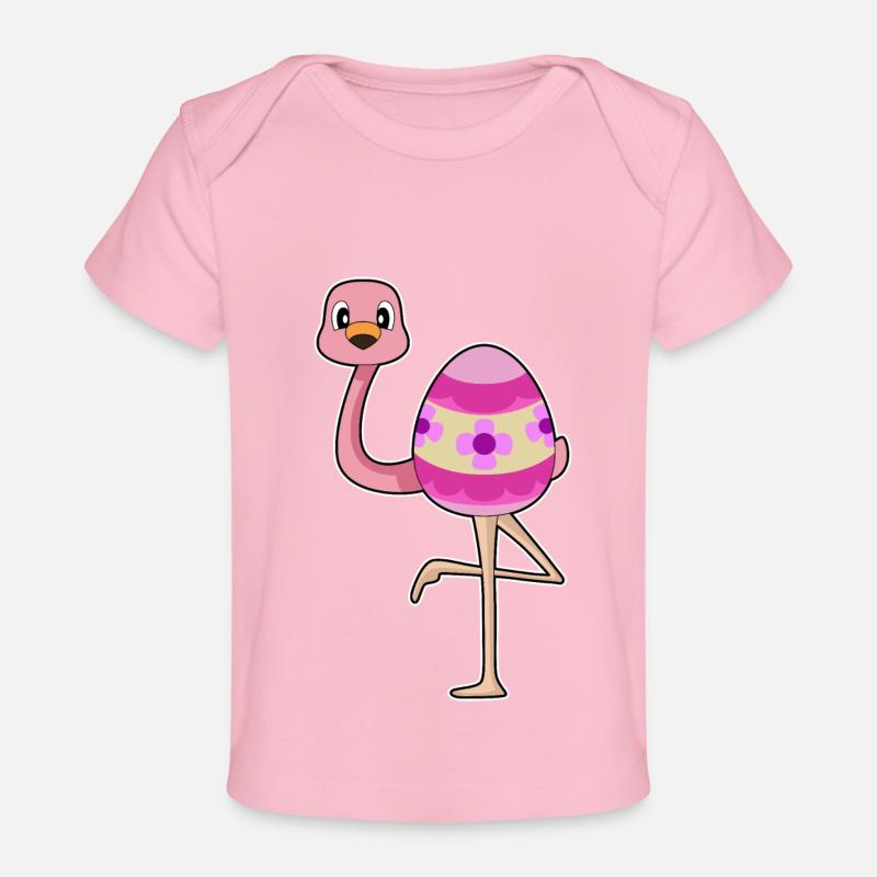 Flamingo Easter Easter Egg - Baby Premium Organic T-shirt - light pink