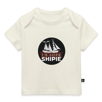 Schiff-Design mit Spruch - Baby Premium Organic T-Shirt - Hellrosa - Vorne