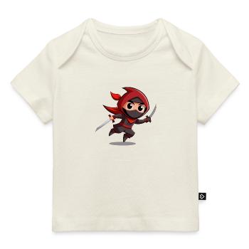 Ninja - Baby Premium Organic T-Shirt - Hellrosa - Vorne