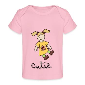 CUTIE - Baby Premium Organic T-Shirt - Hellrosa - Vorne