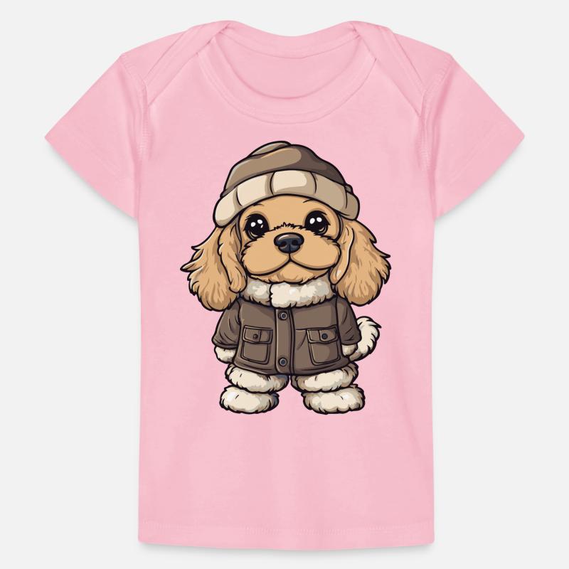 Cocker Spaniel Dog Winter Baby Premium Organic T-shirt
