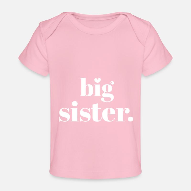 Grande soeur - T-shirt Premium bébé bio - rose clair
