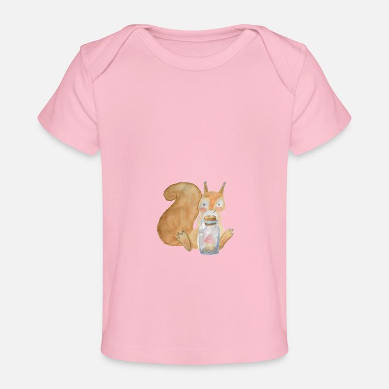 Votre écureuil chanceux - T-shirt Premium bébé bio - rose clair
