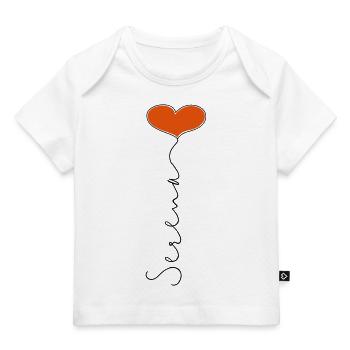 Serena with heart - Baby Premium Organic T-shirt - light pink - Front