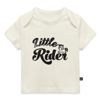 Petite cavalière cavalière bébé équitation cheval - T-shirt Premium bébé bio - rose clair - Devant
