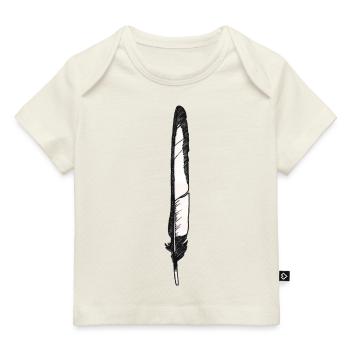 Stylo noir et blanc dessiné à la main (Magpie) - T-shirt Premium bébé bio - rose clair - Devant