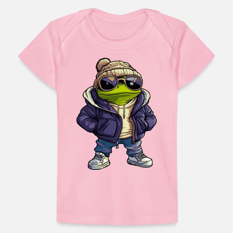 Frog Cool Comic Baby Premium Organic T-shirt