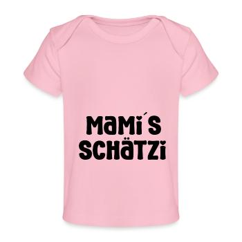 Mamis Schätzi Mami Schweiz Mutter Schweiz - Baby Premium Organic T-Shirt - Hellrosa - Vorne