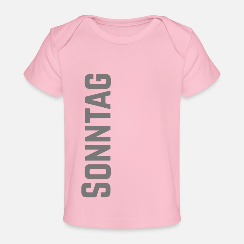 Dimanche en semaine sous forme de texte - T-shirt Premium bébé bio - rose clair
