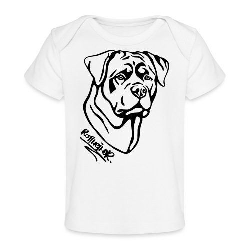 ROTTWEILER withoutBackground text - Baby Bio-T-Shirt