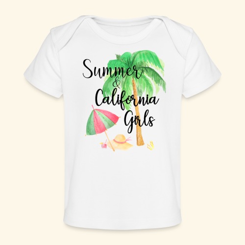 California Girl at Beach - Baby Bio-T-Shirt