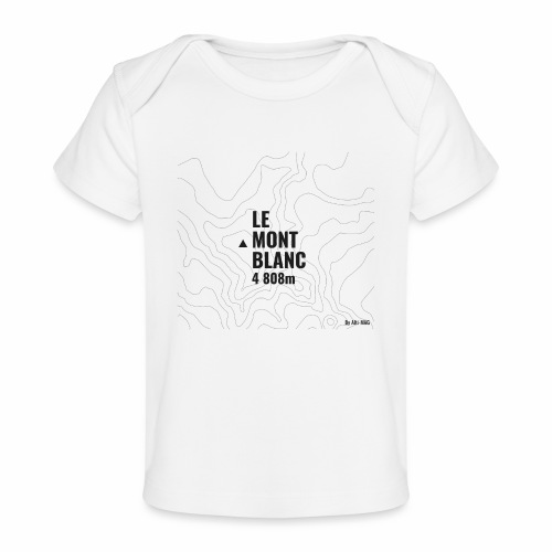 Mont Blanc et courbes de niveau - T-shirt bio Bébé