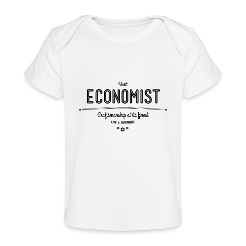 Bester Ökonom - wie ein Superheld - Baby Bio-T-Shirt