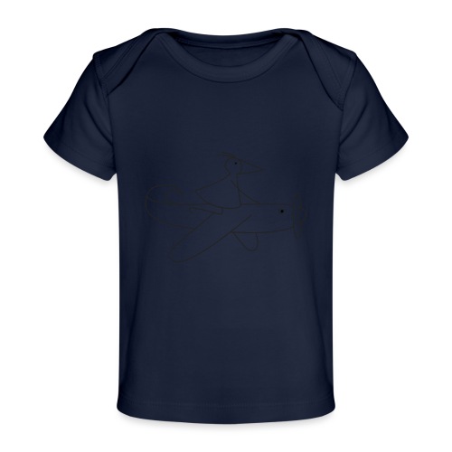 Flieger-RUNNY-auf-Flugzeug - Baby Bio-T-Shirt