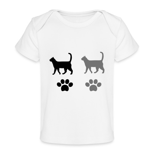 2 chats qui se suivent - T-shirt bio Bébé