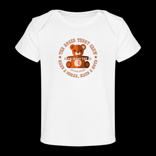 Rocks Teddy Crew - Brown - Baby bio-T-shirt