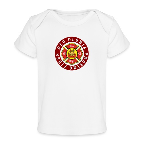 Feuerwehrlogo American style - Baby Bio-T-Shirt