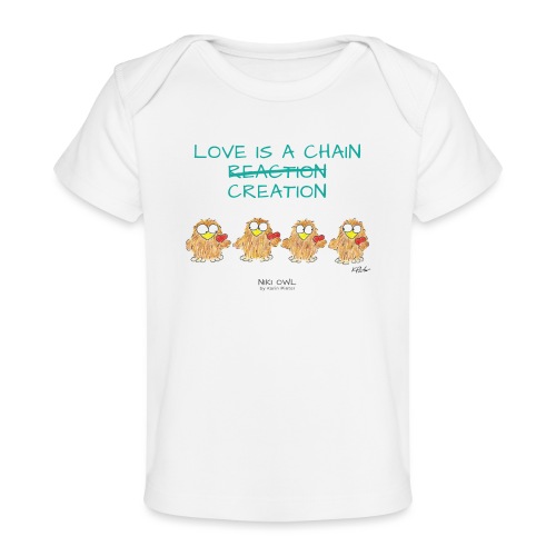 Love is a Chain Creation - Camiseta orgánica para bebé