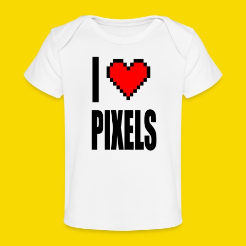 I Love Pixels - Ekologiczna koszulka dla niemowląt