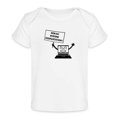 NON AU SYSTEME D'EXPLOITATION ! (informatique) - Økologisk T-shirt til baby