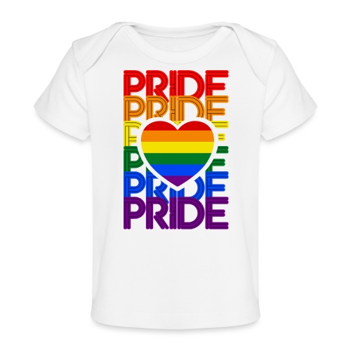 Pride Love Rainbow Heart - Baby Bio-T-Shirt