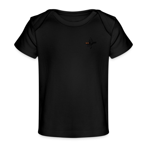 2Logo - schwarz/orange - Baby Bio-T-Shirt