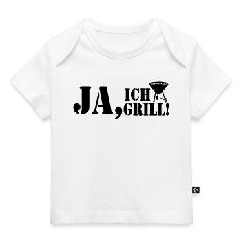 Grillkönig, Grillen, BBQ, Ja ich Grill (25) - Baby Premium Organic T-Shirt - Weiß - Vorne