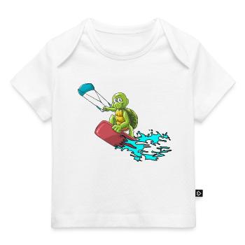 Kitesurfer Schildkröte - Baby Premium Organic T-Shirt - Weiß - Vorne