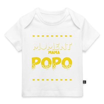 Lustiger Baby Strampler [2022] - "Popo schnüffeln" - Baby Premium Organic T-Shirt - Weiß - Vorne