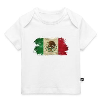 Mexique Vintage Drapeau / Cadeau Mexique - T-shirt Premium bébé bio - blanc - Devant