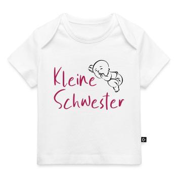 Baby Geburstag Geschenk Sprüche Kleine Schwester - Baby Premium Organic T-Shirt - Weiß - Vorne