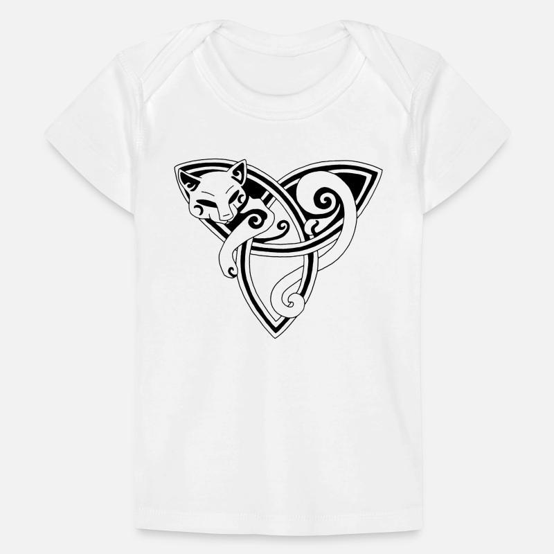 Celtic cat resting (black) Baby Premium Organic T-shirt