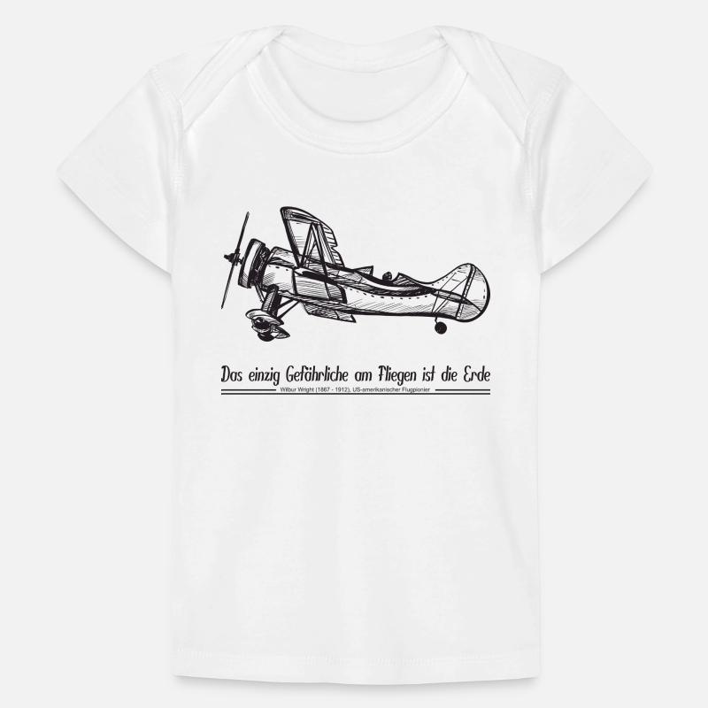 Flugzeug Propeller Old Timer Pilot-Spruch, schwarz Baby Premium Organic T-Shirt
