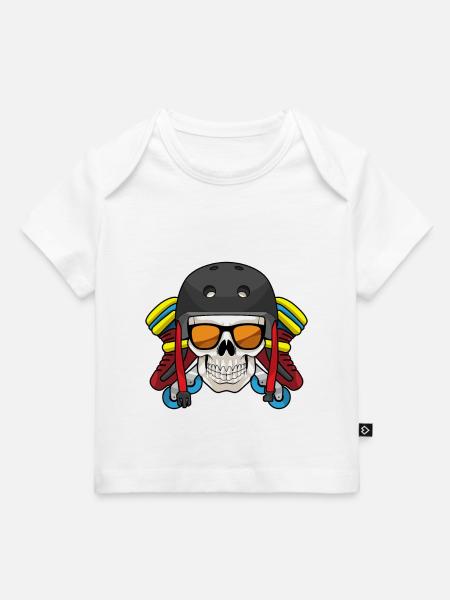 Totenkopf Inline skating Inline skates - Baby Premium Organic T-Shirt - Weiß